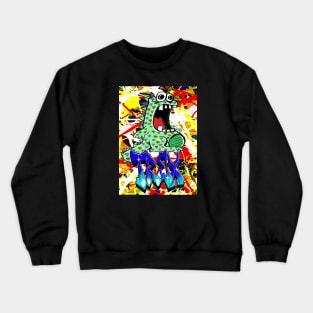 dinosaur, trex, dino, graffiti, rap, spray, skate, street, Crewneck Sweatshirt